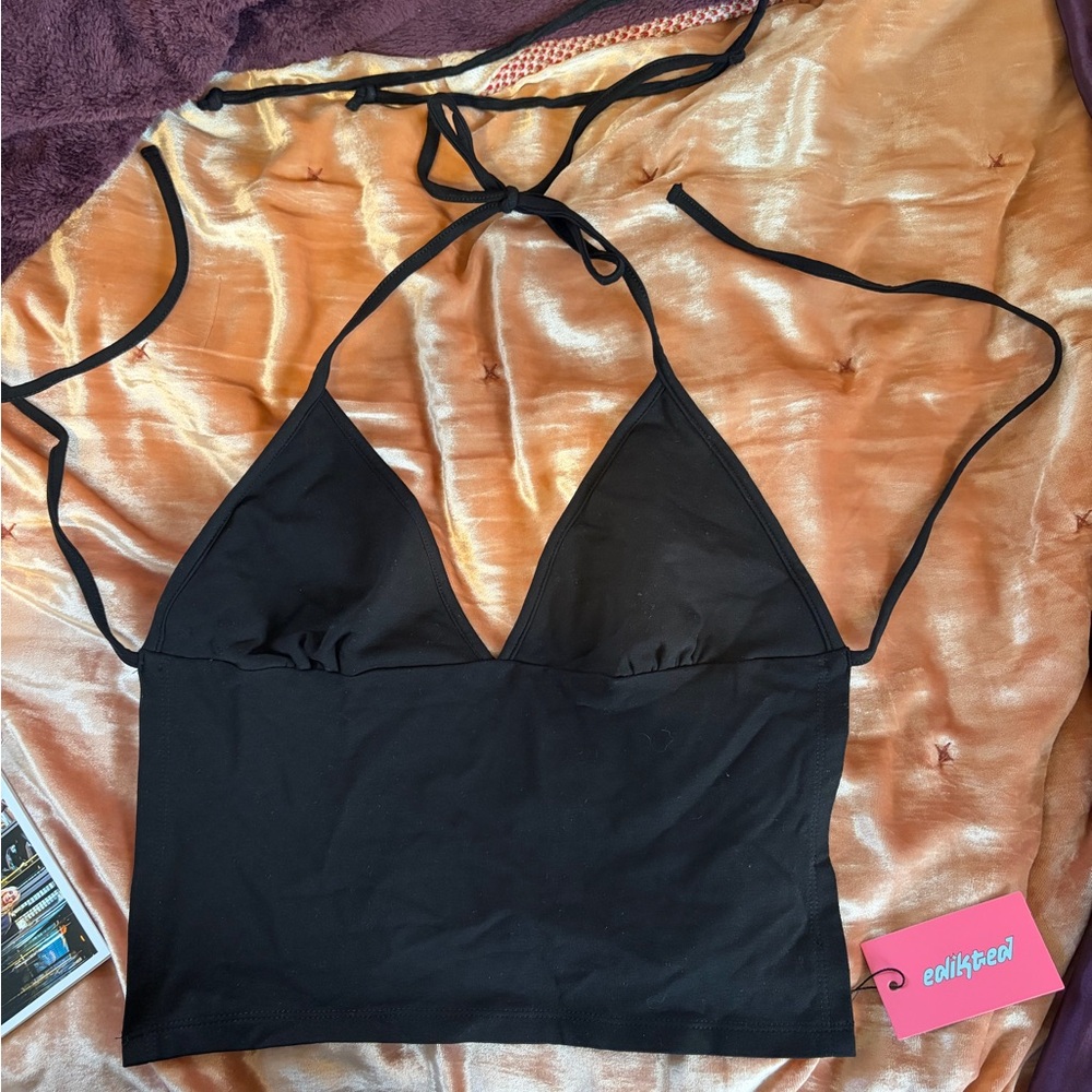 Edikted Black Halter Top
